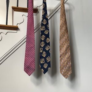 3 men’s ties, Murano, Geometric, screenplay.